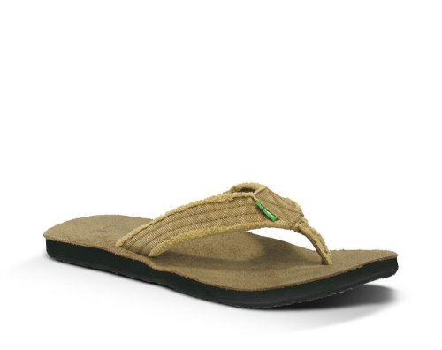 Sanuk Fraid Not - Sanuk Flip Flops Mens Khaki - Philippines BZFUKR728